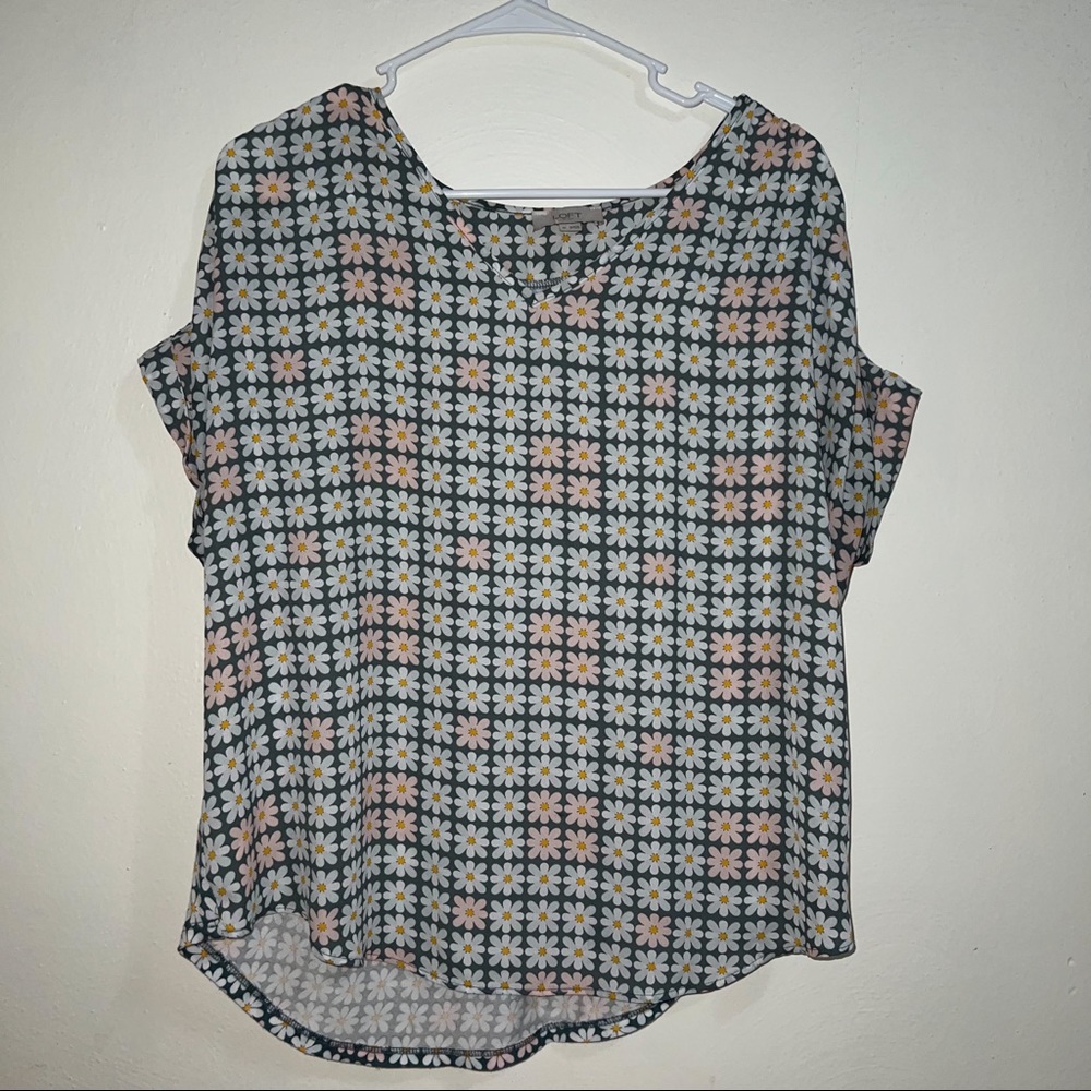 LOFT FLORAL PRINT BLOUSE